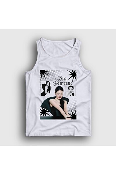 Presmono Unisex White Sparkles Jang Wonyoung K-Pop Ive Undershirt 620660Tt