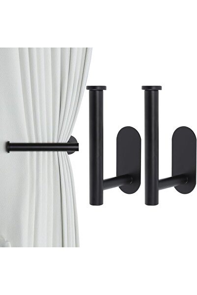 GENERAL Groleca 2 Pack Adhesive Curtain Holdbacks Curtain Tie Backs Curtain H...