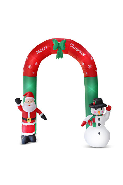 Alista Home Arcadă gonflabilă de Crăciun de 240 cm, cu LED-uri, decor exterio...