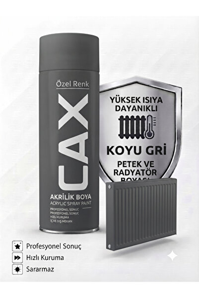 caxcolors CAX Isıya Dayanıklı Petek ve Radyatör Akrilik Sprey Boya 400ml - Hı...