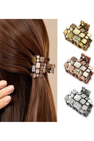 Radhu & Kabby Elegant Butterfly Hair Clutcher with Pearl Chain | Golden Finis...