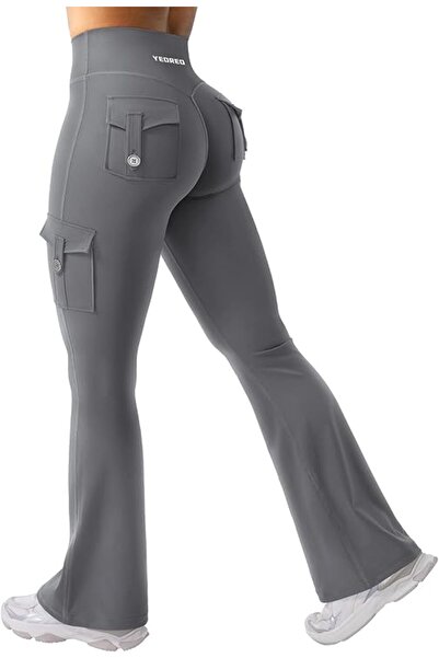 GENERAL YEOREO CoreFlex Women Workout Flare Leggings with Pockets Hidden Scru...