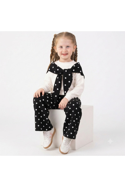 CUBBUX Set de top și pantaloni cu buline pentru fete