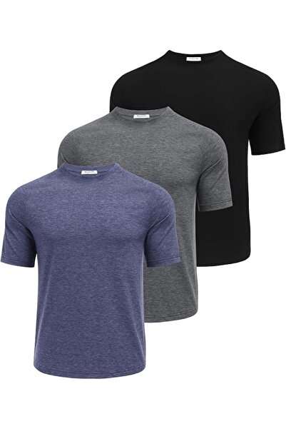 GENERAL PINSPARK Men's 3 Pack Workout Shirts - Quick Dry Gym Athletic Shirts ...