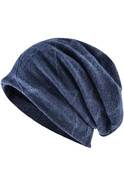 GENERAL Beanie Casual Winter Beanie Men's Knitted Wool Hat Soft Lengthened Do...