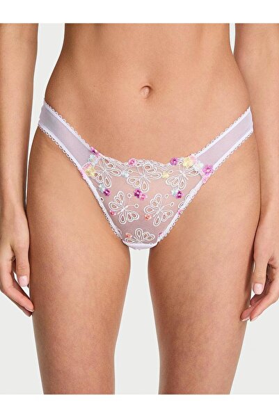 Victoria's Secret Butterfly Embroidered Brazilian Panty