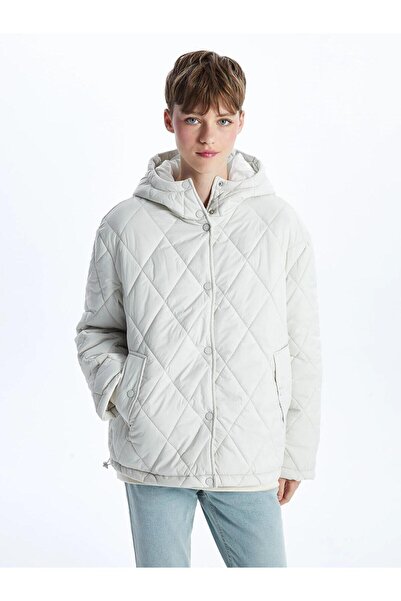 LC Waikiki Hooded Quilted Oversize Women's Puffer Coat (S5)