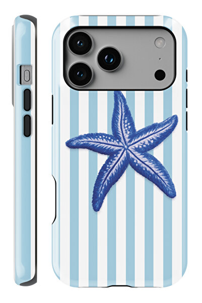 WANNA PROTECT iPhone 17 Pro Max Deniz Yıldızı Çift Katmanlı Tam Kaplayan Bask...