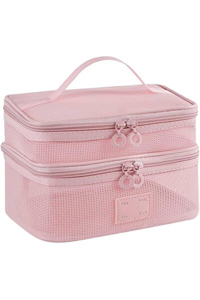 Hannea ® Makeup Pouch Bag, Double Layer Cosmetic Brush Makeup Organizer Bag f...