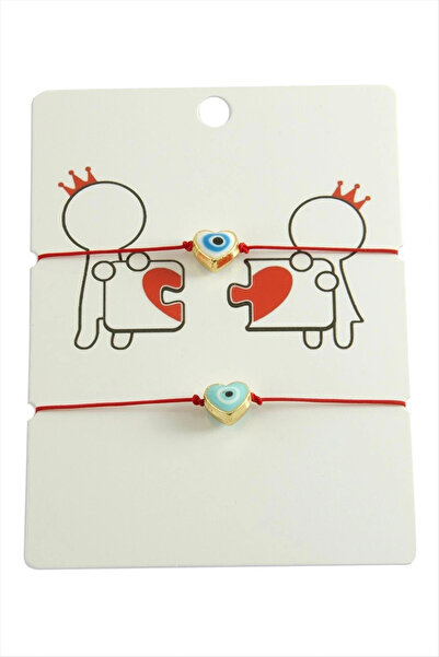 SORA GROUP Heart Evil Eye Rope Bracelet 2 Pieces