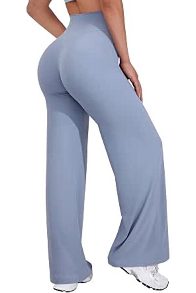VOYJOY Straight Leggings Bottoms Womens Wide Leg 29"/ 31.5"/33"/35" Pants | H...