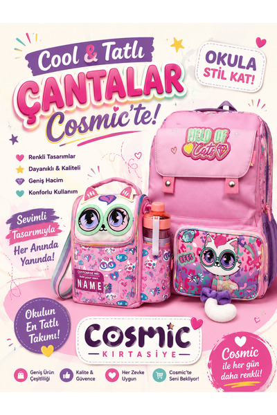 cosmic kırtasiye Chimola Cat School Bag Set