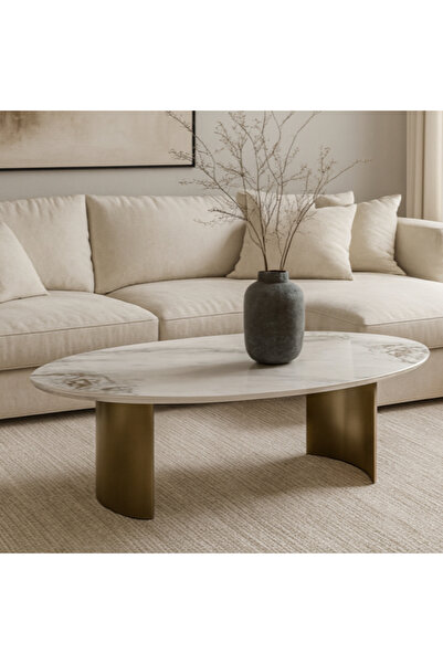 Baytonia طاولة قهوة رومار أبيض - 40x140x80 سم
