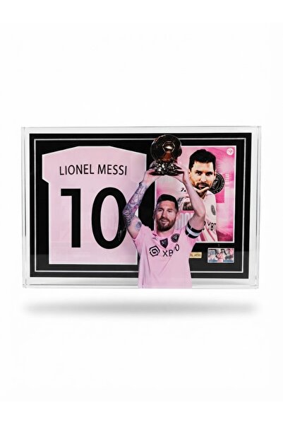HOME MODE Lionel Messi Inter Miami #10 Pink Jersey Ballon d'Or Acrylic Table ...