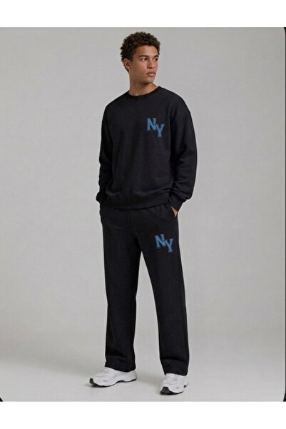 FUFLUNS Ny Cep Printed Men's Tube-Cut Collar Bottom/Top Sweat Suit