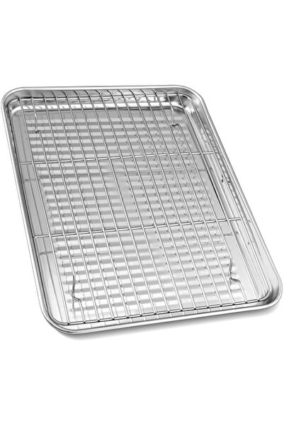 Generic Herogo Stainless Steel Bakeware Pan Set Nonstick, 12 x 9.6 x 1 Inch, ...
