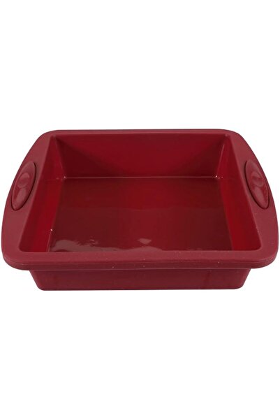 Generic BAKE A WISH SILICONE CAKE MOULD 25.5X24X5.3 CM, RED COLOR