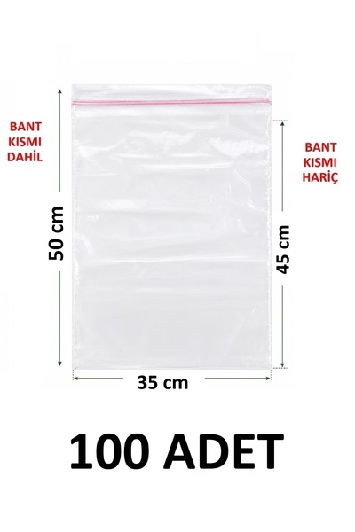 MTKardeşler 35X45+5 cm Transparent Nylon Bag with Polyethylene Tape 35X50 cm ...
