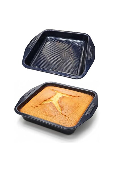 Generic Non-Stick Square Baking Pan 22x22cm | Durable Oven Bakeware for Cakes...