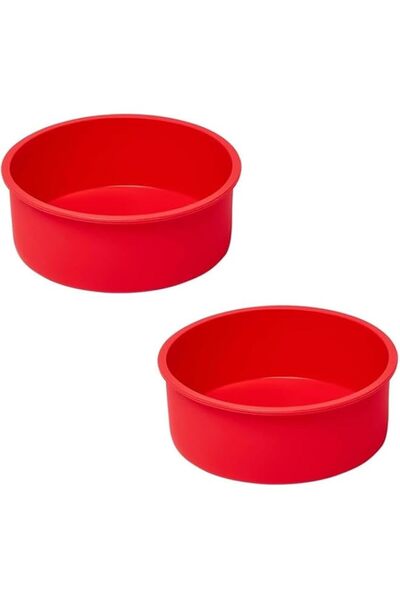 Generic 2pcs Round Silicone Cake Molds: Non-Stick Quick Release Baking Pans f...