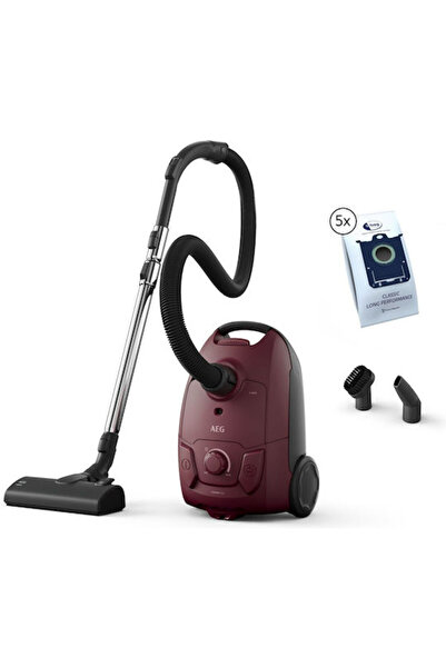 AEG Ηλεκτρική Σκούπα Clean 5000 750W με σακούλα 2,1 λίτρα Σκούρο Κόκκινο