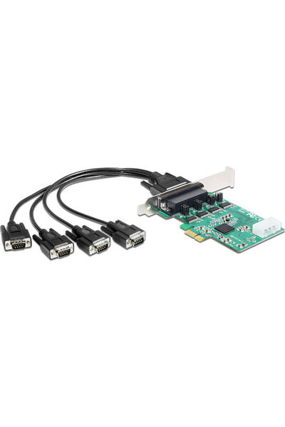 DELOCK Κάρτα PCIe με 4 σειριακές θύρες RS232 DB9 Κωδικός: 89335