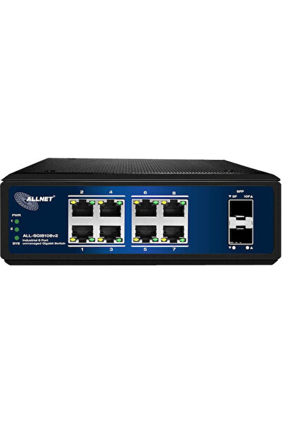 ALLNET Μη διαχειριζόμενος διακόπτης L2 με 8 θύρες Ethernet Gigabit (1Gbps) κα...