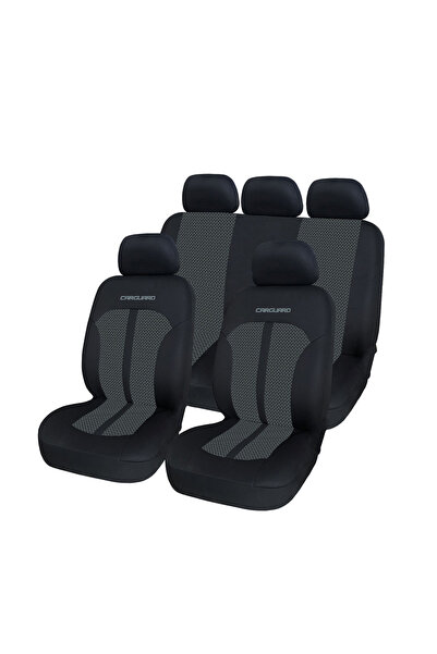 Alista Home Universal car seat cover set, 11 pieces, grey black, polyester, q...