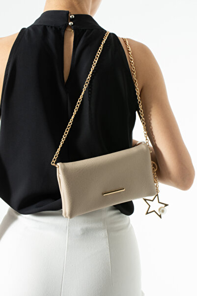DEV 3 ADAM Mink Wallet Bag with Chain Strap and Clasp Women's Crossbody Bag