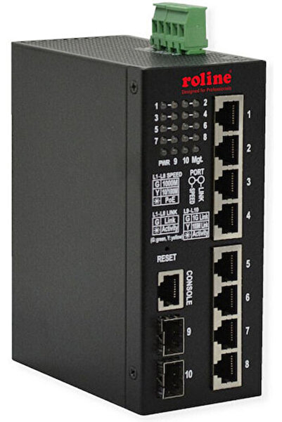 Roline 21.13.1131 Διαχειριζόμενος διακόπτης L2 PoE+ με θύρες Ethernet 10 Giga...