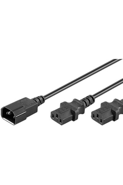 MicroConnect Καλώδιο τροφοδοσίας C13x2 C14 1.2μ Καλώδιο επέκτασης Υ Μαύρο H05...