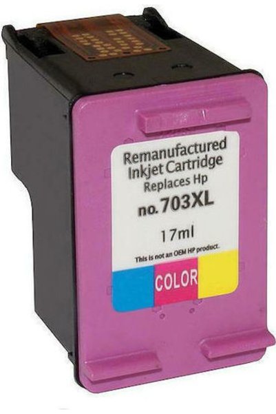OEM Συμβατό μελάνι inkjet για εκτυπωτές HP 703XL, 17ml, Πολλαπλών χρωμάτων, 1...