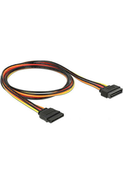 DELOCK Καλώδιο SATA 15 ακίδων - SATA 15 ακίδων 1μ Πολύχρωμο (60133)
