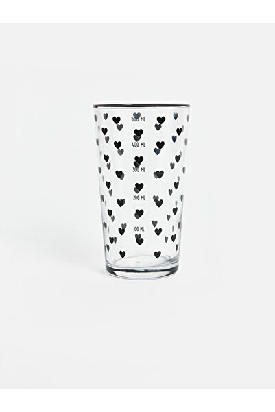 LC Waikiki Quality Pieces from Çelebi Store Heart Embroidered Glass Cup 550 ml