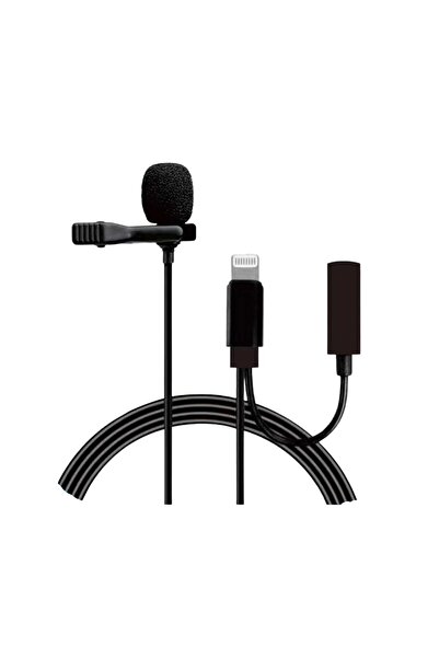 PSR aksesuar MS-UC568 Canlı Yayın Yaka Mikrofonu – Akıllı Gürültü Önleyici, Lightning Girişli, 3.5mm