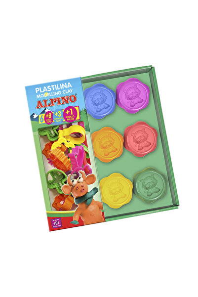 Alpıno Kit 6 Colors X 90Gr. Plasticine + 18 Modeling Tools,