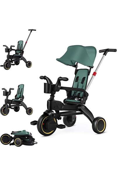 GENERAL Andanna 5-in-1 Convertible Kids Tricycle, Parent Push Handle, Ages 1-...