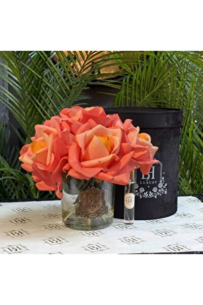 BELİZ HOME Bh Luxury Artificial 7-Piece Wet Rose Arrangement with Decorative ...