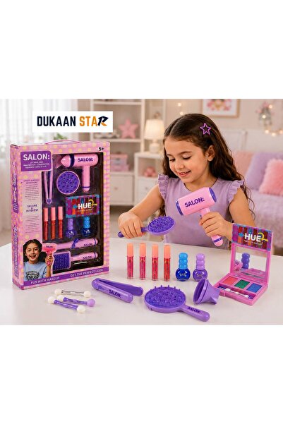 dukaan star ألعاب تصفيف الشعر والمكياج مع ملحقات مدمجة