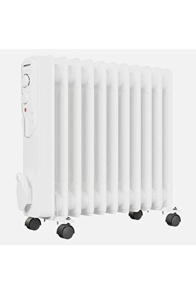 Genel Markalar 11 Dilimli Yağlı Radyatör 2500 W Beyaz, Elektrikli Isıtıcı, Po...