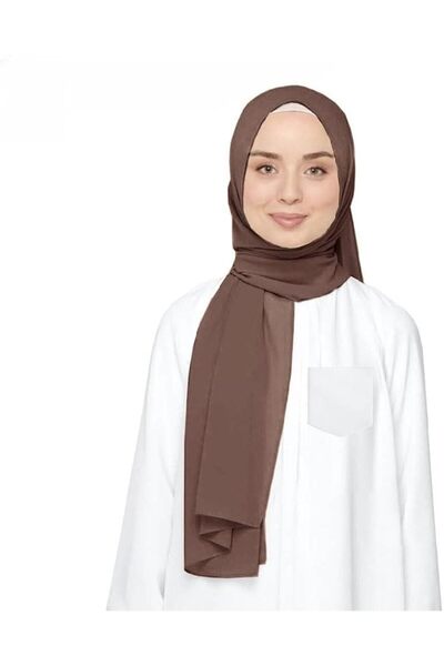 Generic [عام] حجاب شيفون للنساء مقاس 180 * 75 سم - وشاح رأس إسلامي - شال ناعم...