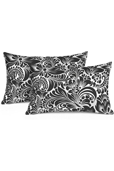 Generic Pillow Case Intricate Floral Decor Anti Wrinkle Satin Pillowcase Cous...