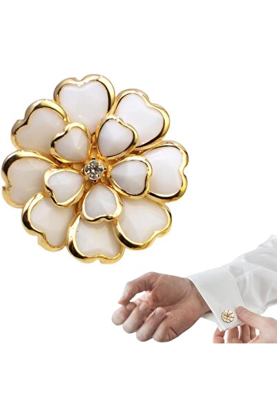 Generic Shirt Button Covers Vintage Fancy DIY Decorative Metal Flower Shaped ...