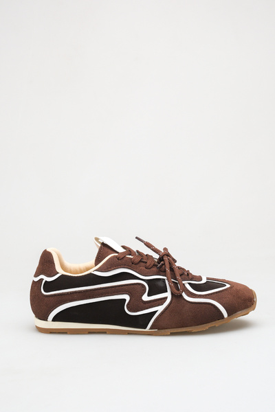 SEEM Flow Çift Bağcıklı Süet Kahverengi Kadın Sneaker