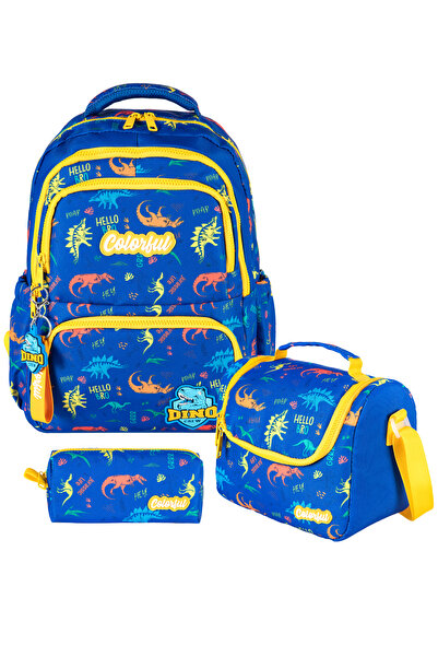 Colorful Life 3'lü Okul Seti Dino - Erkek İlkokul Çantası & Termal Beslenme &...