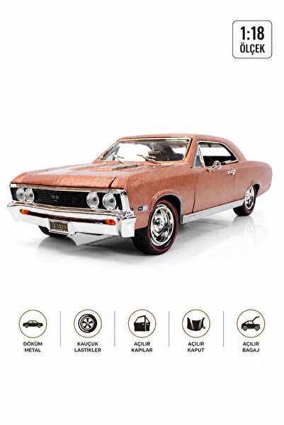 craftivio 1:18 1967 Chevy Chevelle SS 396 Diecast Metal Klasik Model Araba 28cm