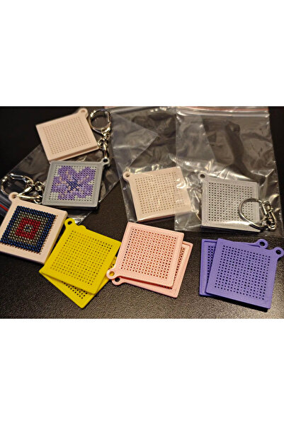MF3D STUDIO Simple Cross-Stitch Anhtarlık , Hediyelik (5 Çift Renk)