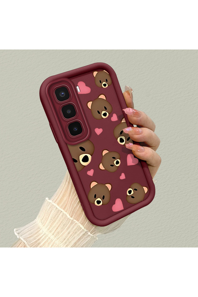 CHICASELUX حافظة Infinix Hot 60 Pro Plus المتوافقة مع تصميم شخصية الدب، مقاوم...