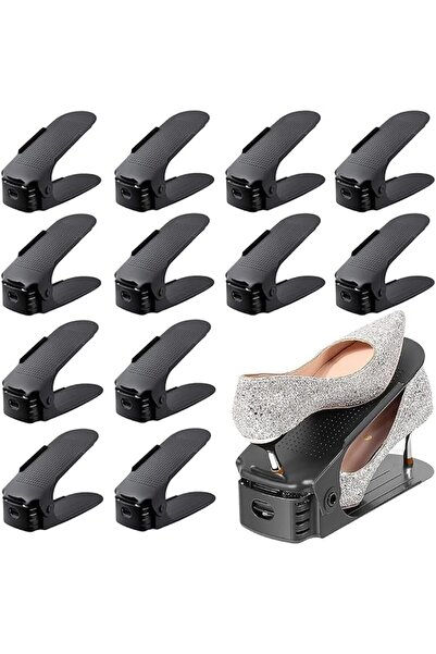 GoldenLike Shoe Slots Organizer Shoe Stacker for a Pair of Shoes, 4 Levels Ad...