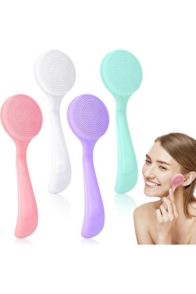 Lunira 4Pcs Silicone Facial Cleansing Brushes, Manual Face Scrubbers, Exfolia...